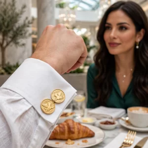 Da Re Jewelry - Winged Lion Cufflinks Gold edition