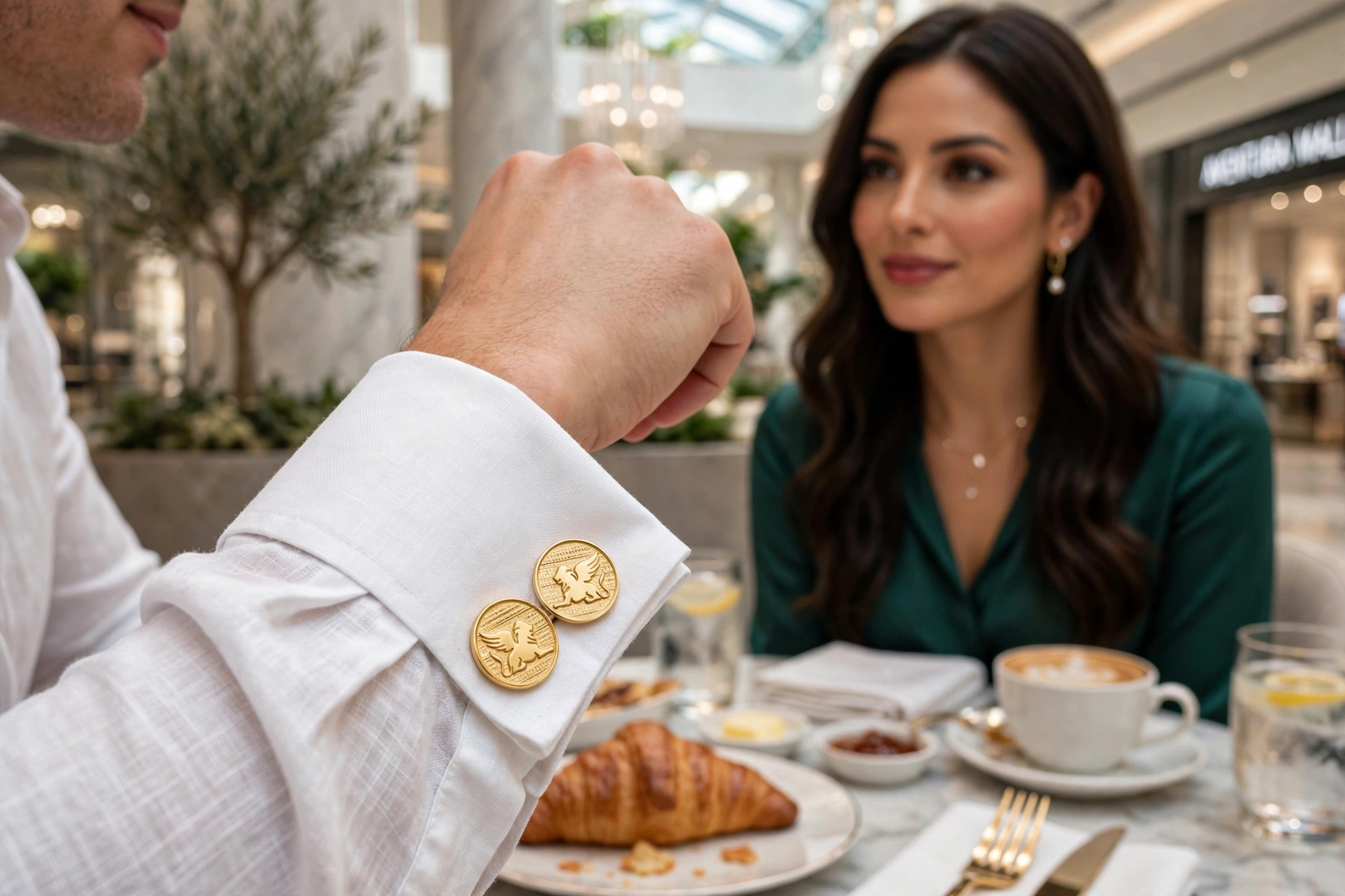 Da Re Jewelry - Winged Lion Cufflinks Gold edition