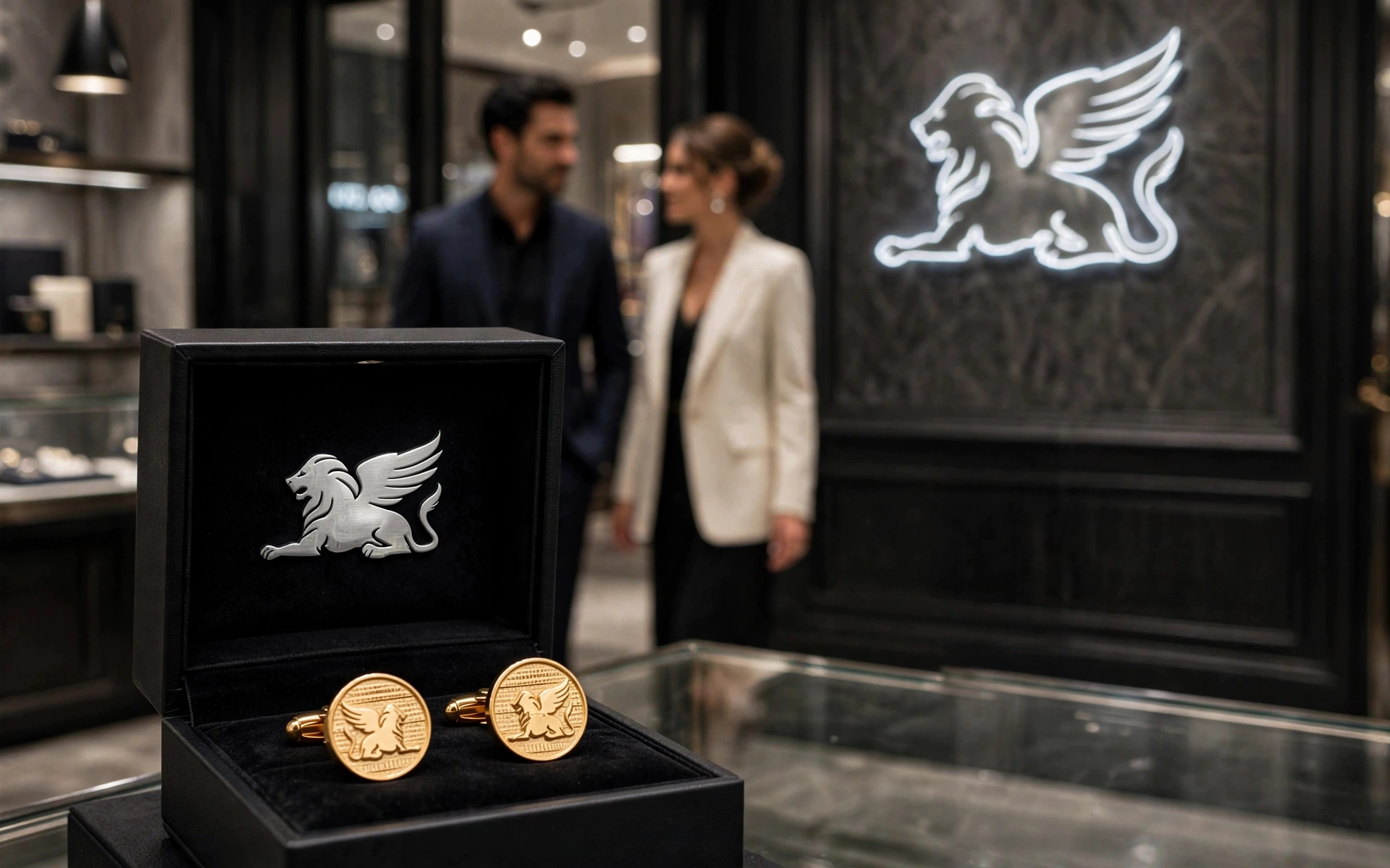 Da Re Jewelry - Winged Lion Cufflinks Gold edition - Image 7