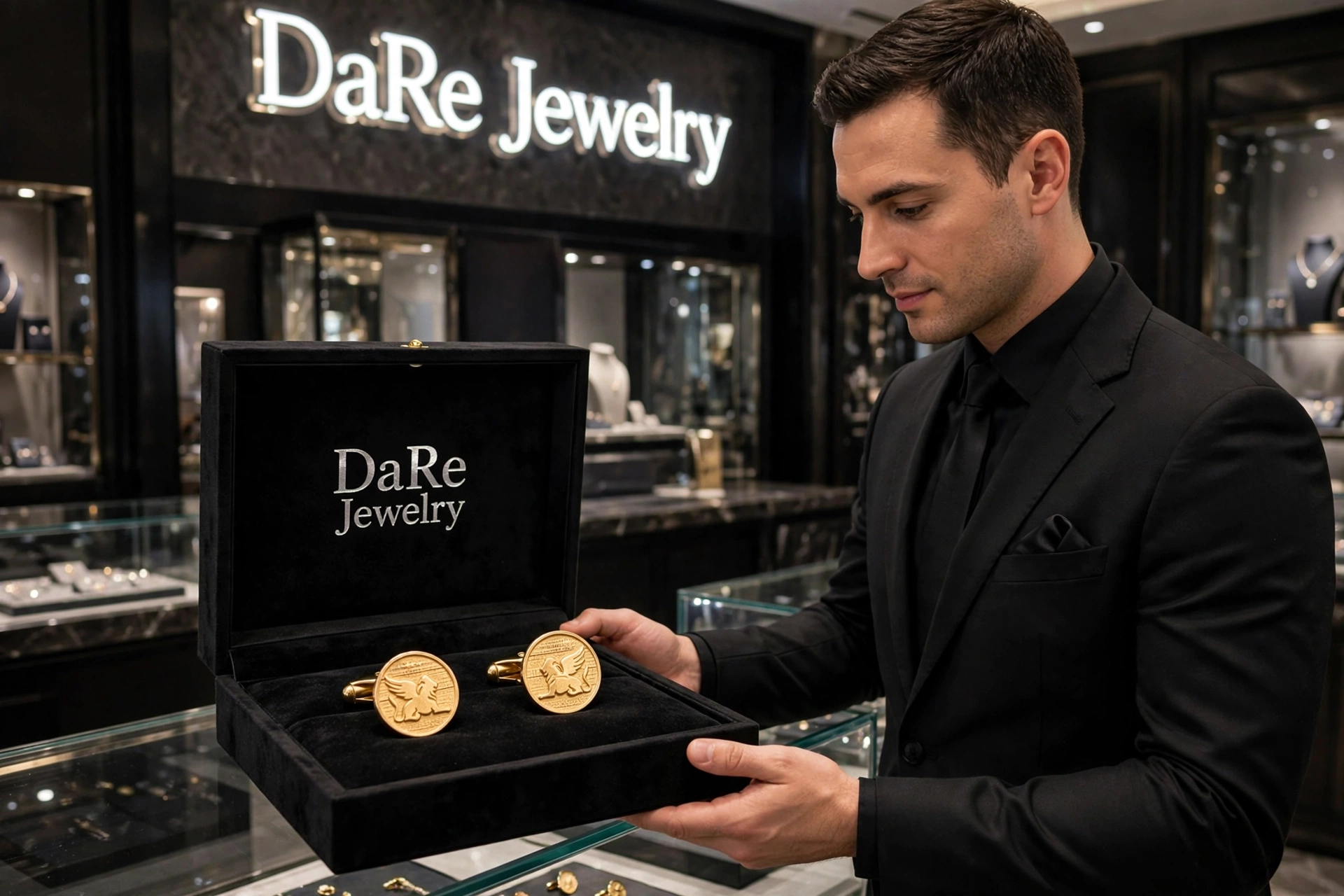 Da Re Jewelry - Winged Lion Cufflinks Gold edition - Image 9