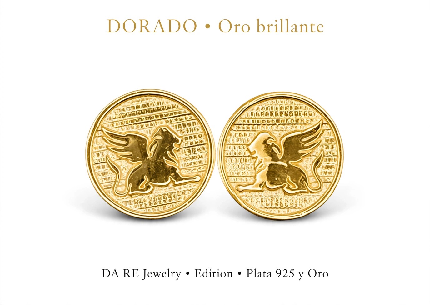 Da Re Jewelry - Winged Lion Cufflinks Gold edition - Image 2